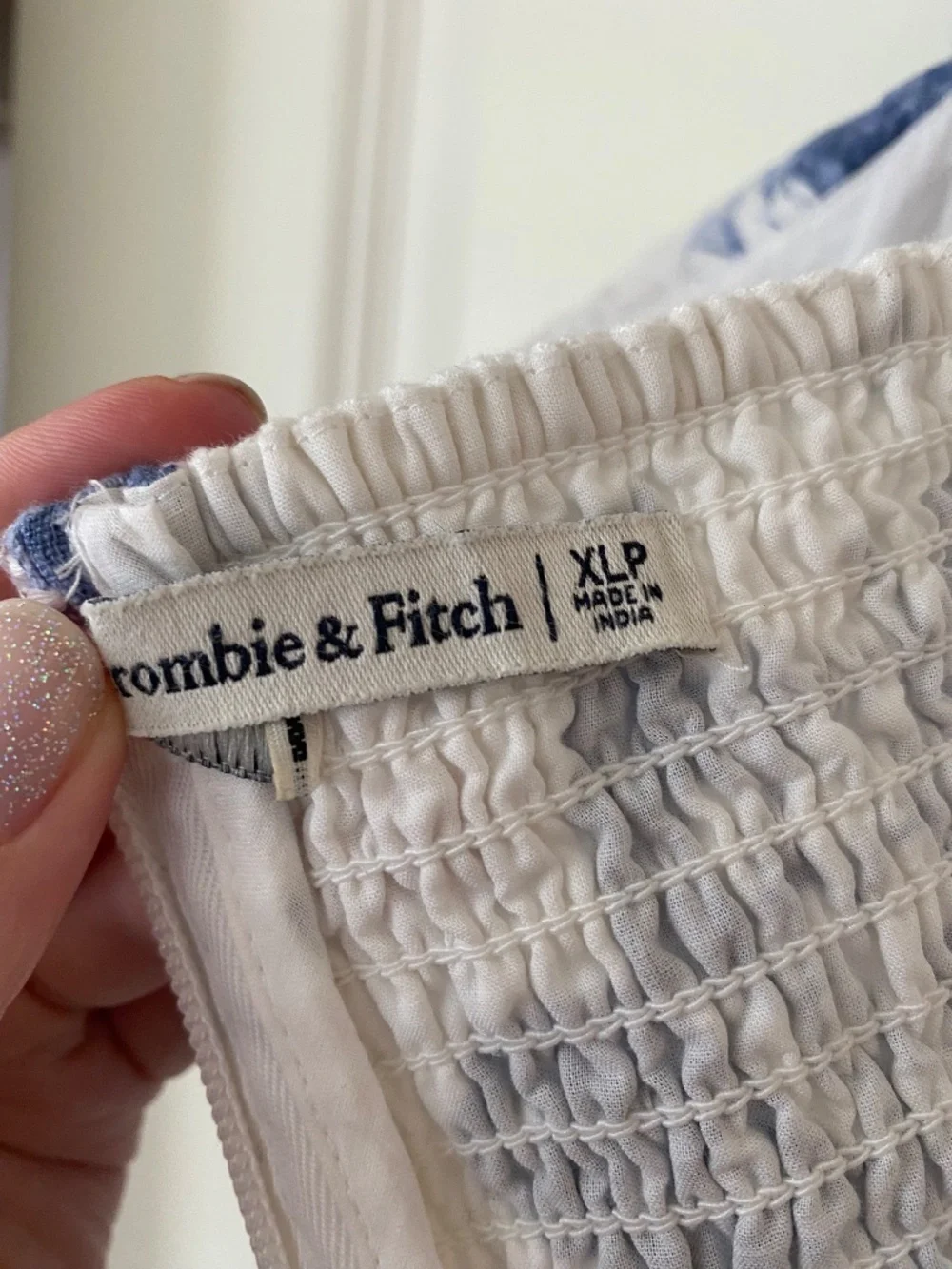Abercrombie & Fitch white and blue floral dress, XLP